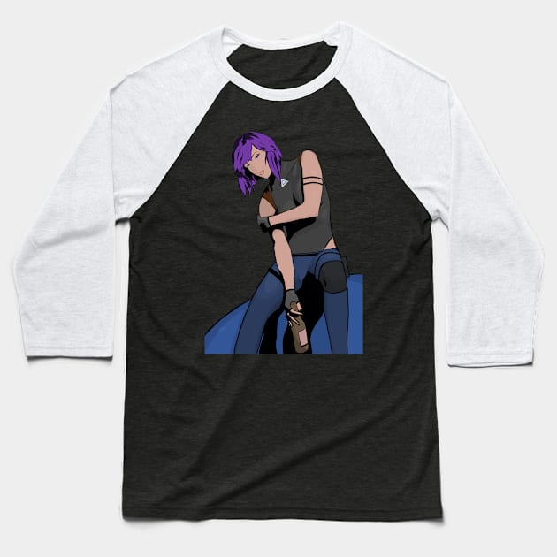 Motoko chillin’ Baseball T-Shirt by ggareau